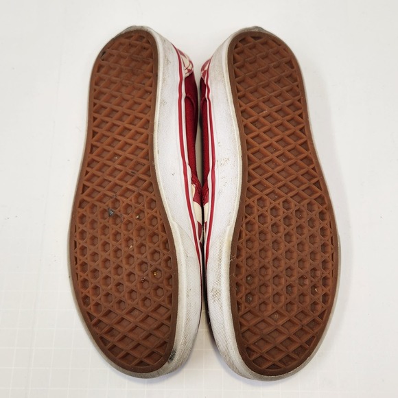Vans Red and White Checkered Athletic Shoes - Picture 10 of 10